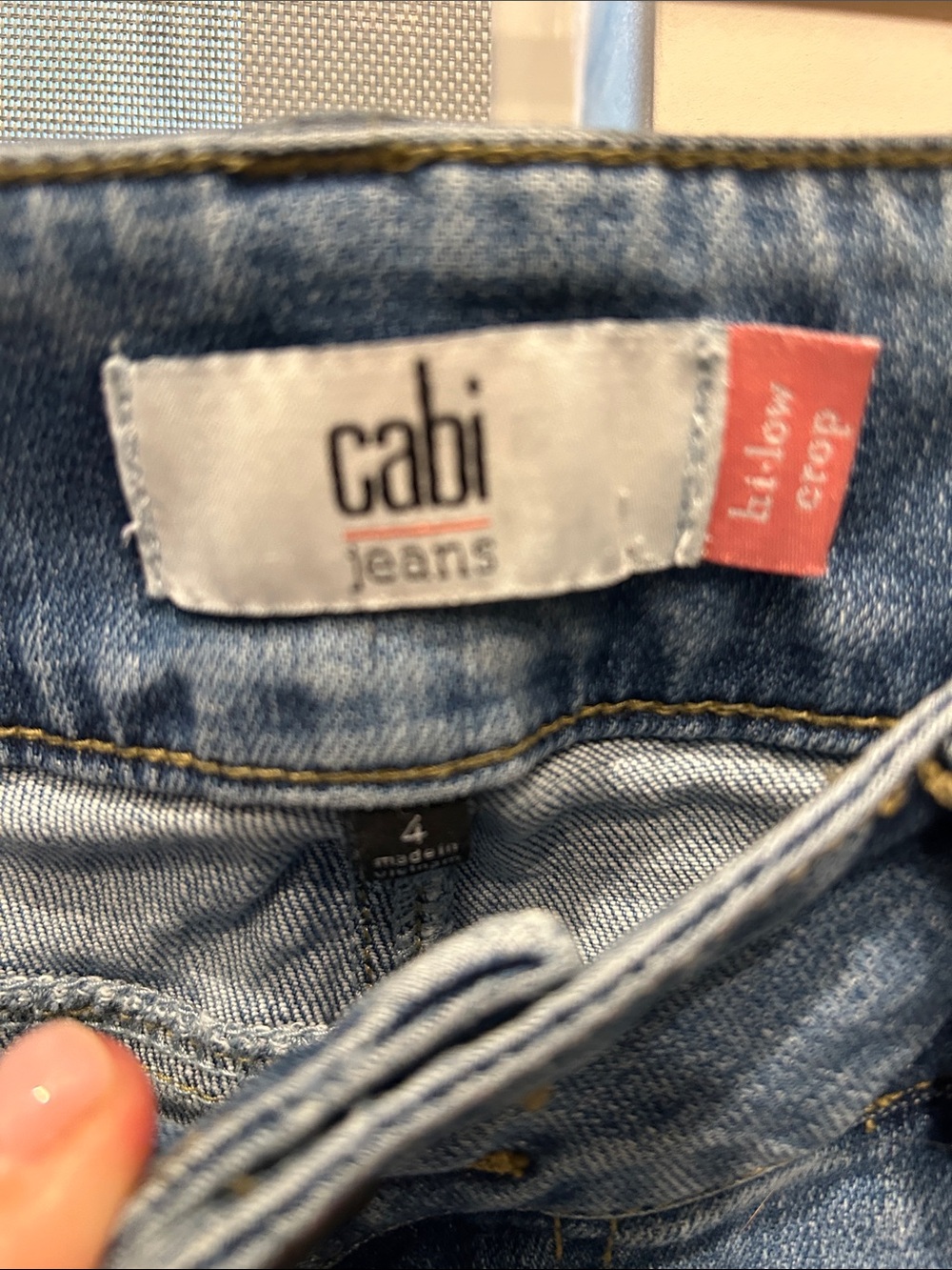 CAbi Medium Blue Cropped Raw-Hem Jeans - Picture 3 of 5
